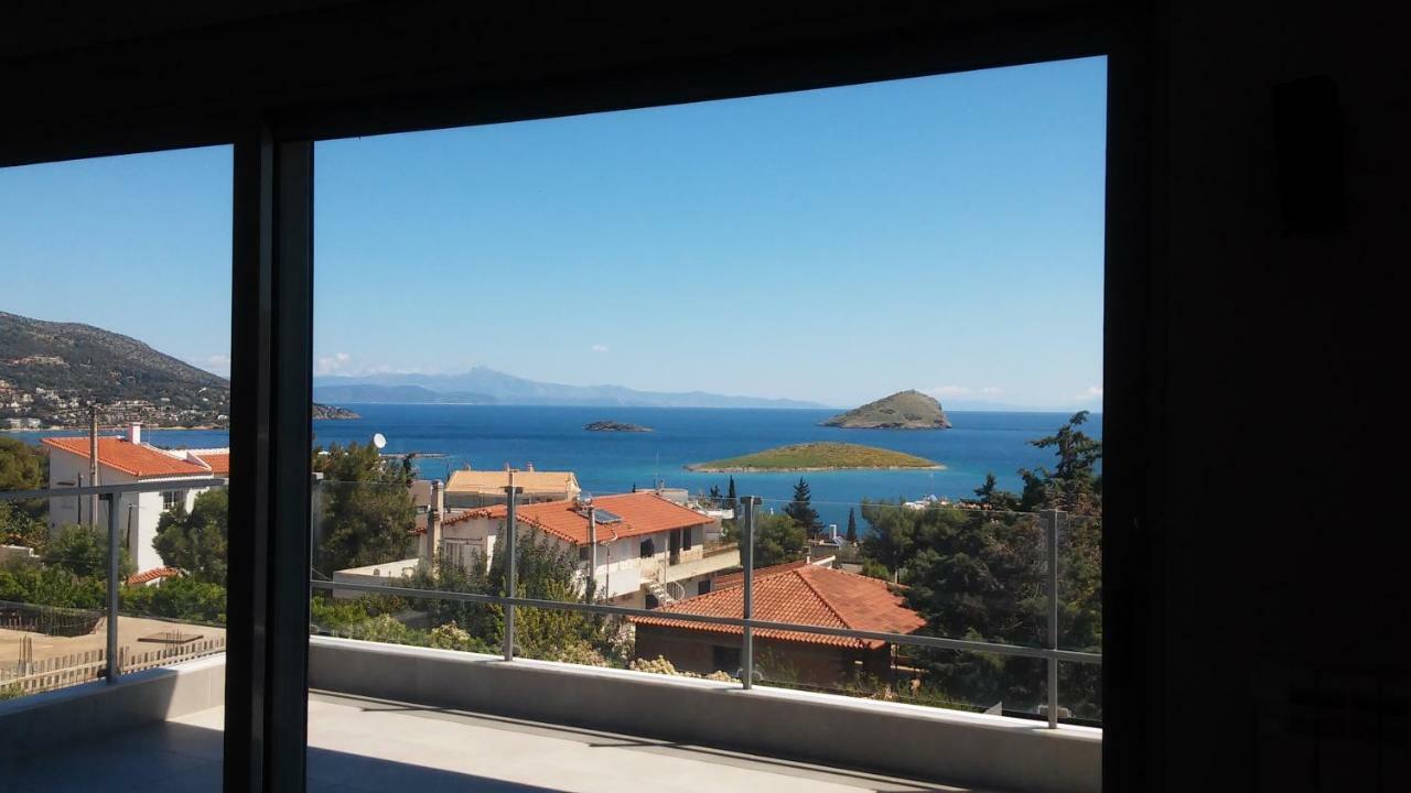 Seaview Pool Villa Near Beach And Athens Airport Pórto Ráfti エクステリア 写真